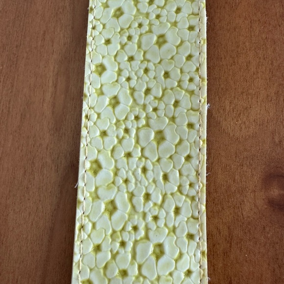 Buttercup Yellow Belt With Silver-Tone Flower 🌺 Buckle & Metal Studs-Adjustable. - Picture 11 of 15